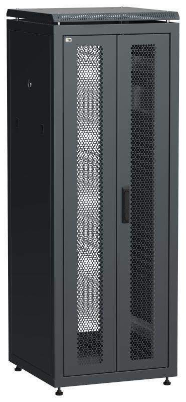 шкаф сетевой linea n 19дюйм 33u 600х600мм передн. перфорир. распашная двустворчат. задн. перфорир. чер. itk ln05-33u66-2pp от BTSprom.by