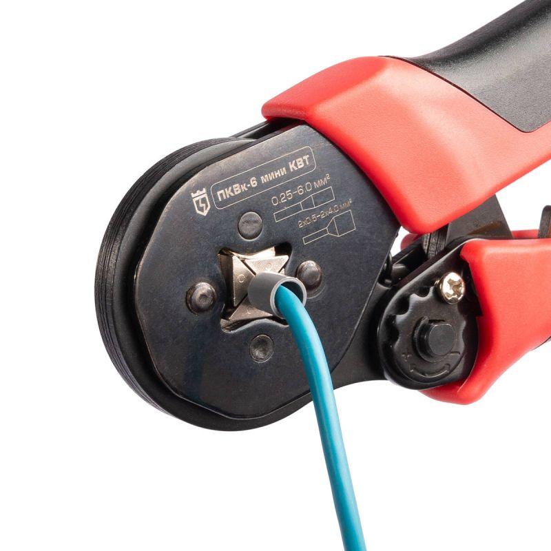  Пресс-клещи универсальные для опрессовки втулочных наконечников ПКВк-6 мини ПРОФИ КВТ 89787 фото в каталоге от BTSprom.by