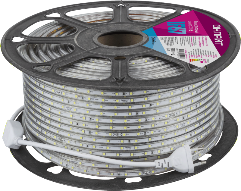 лента светодиодная 80 926 ols-2835b60-4.8-ip67-220v (уп.50м) онлайт 80926 от BTSprom.by