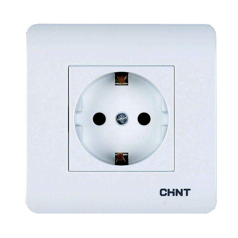 розетка с заземляющим контактом 16а 250в chint 715389 от BTSprom.by