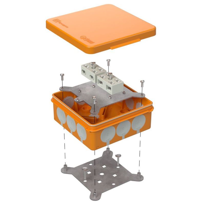 коробка огнестойкая оп двухкомпонентн. 60-0303-fr6.0-4-4-р е15-е60 100х100х40 промрукав 60-0303-fr6.0-4-4-р от BTSprom.by