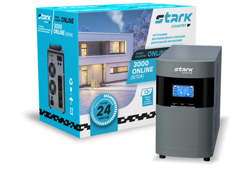 источник бесперебойного питания (ибп) 72в 8а 3000ва 3000 online stark country от BTSprom.by