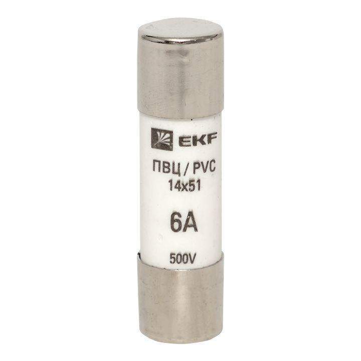  Вставка плавкая цилиндрическая ПВЦ 14х51 6А EKF pvc-14x51-6 фото в каталоге от BTSprom.by
