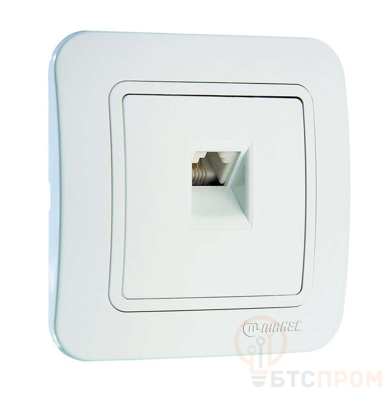 Розетка телефонная 1-м СП Lillium 16А IP20 евро стандарт бел./бел. Makel 70014 фото в каталоге от BTSprom.by  Розетка телефонная 1-м СП Lillium 16А IP20 евро стандарт бел./бел. Makel 70014 фото в каталоге от BTSprom.by