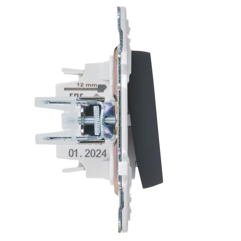  Выключатель проходной 1-кл. SKANDY 10А SK-V08G с индикацией графит IEK SK-V12-1-10-K53 фото в каталоге от BTSprom.by