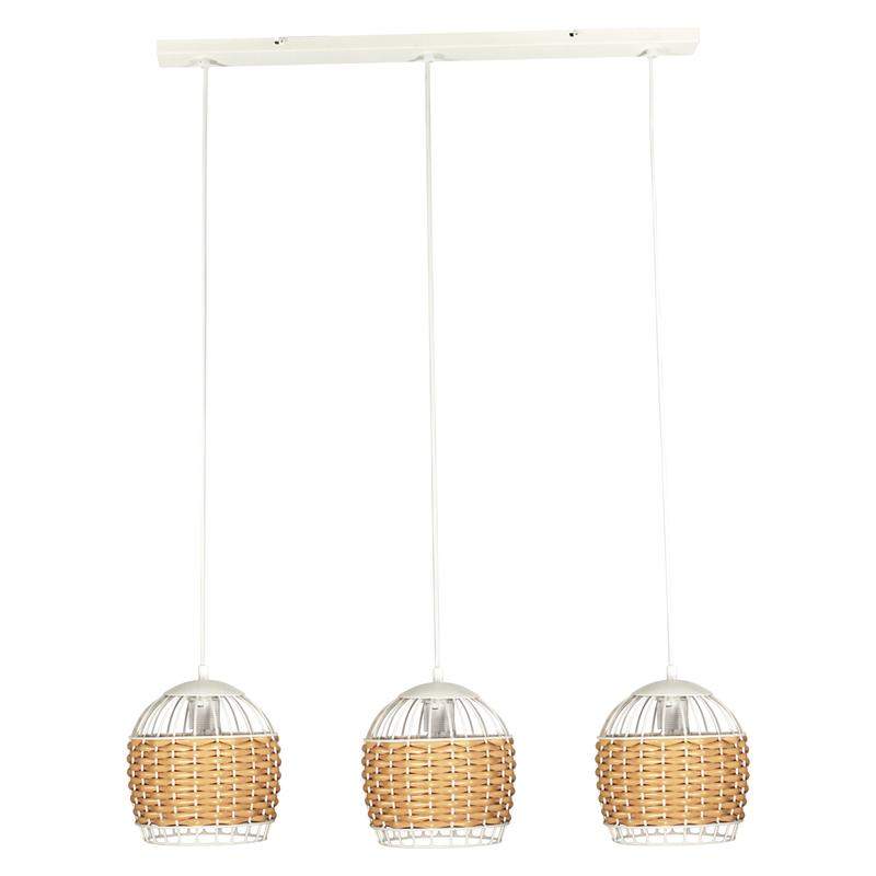  Светильник "Кантри" 231 НСБ 01-3х60-170 Е27 (ИМ) подвесной оплетенный бел. муар Элетех 1005405193 фото в каталоге от BTSprom.by