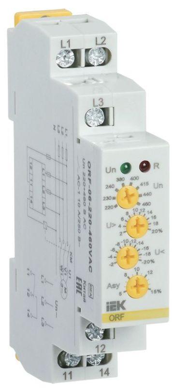 реле фаз orf 06 3ф 220-460в ac iek orf-06-220-460vac от BTSprom.by