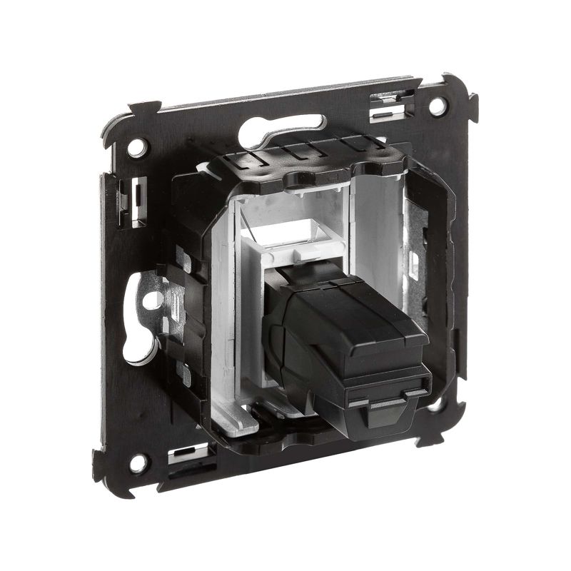  Розетка USB 2.0 1-м СП Avanti "Закаленная сталь" тип А-А DKC 4404403 фото в каталоге от BTSprom.by