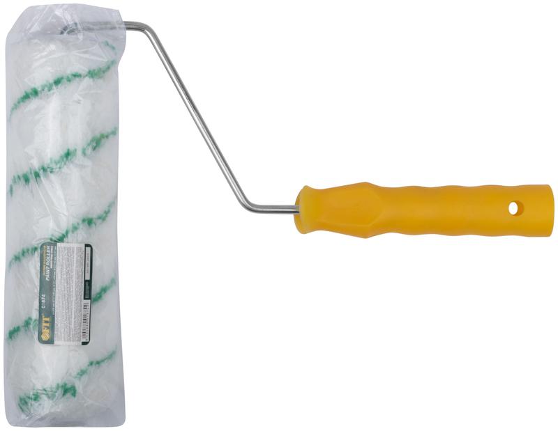  Валик полиакриловый с зел. полоской диам. 40/74мм ворс 16.8мм 230мм бел. FIT 01874 фото в каталоге от BTSprom.by