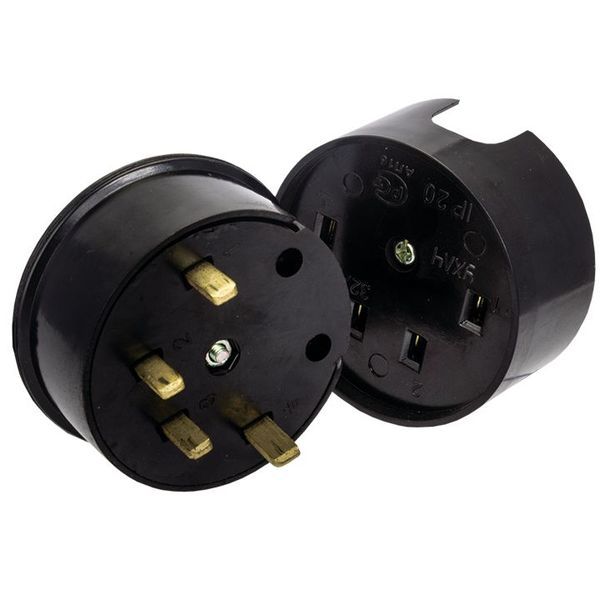 разъем 1-м оп рш-вш 32а ip20 3p+pe 380в карболит. черн. proxima ekf as-380-o-04 от BTSprom.by