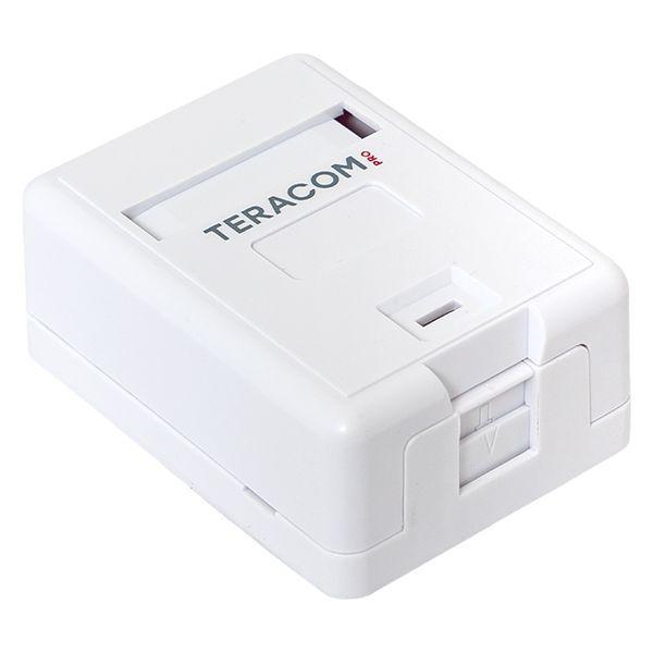  Корпус розетки настенной на 1 модуль Keystone со шторкой и маркером бел. TERACOM PRO EKF TRP-EBOX-1KSTN-WH фото в каталоге от BTSprom.by