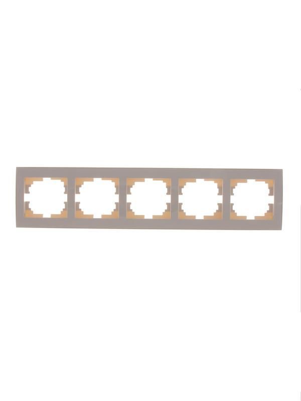 рамка 5-м rain горизонт. с боковой вставкой крем. lezard 703-0303-150 от BTSprom.by