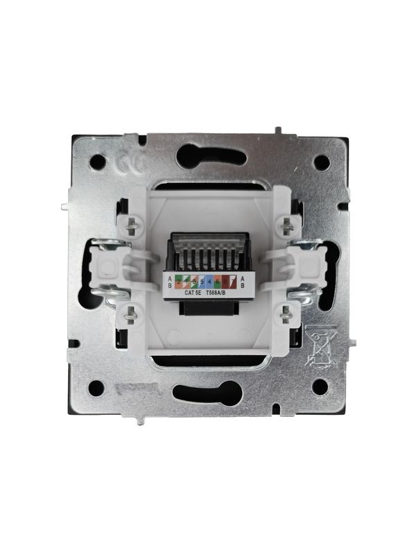  Розетка компьютерная 1-мест. СП ZIMA IP20 черн. бархат LEZARD 704-4288-139 фото в каталоге от BTSprom.by