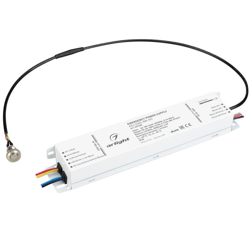 блок аварийного питания arj-emg-8w-int (60-180в 1.5h lifepo4) ip20 металл arlight 047605 от BTSprom.by