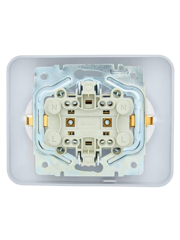  Розетка 2-м СП ASTI 16А IP20 без заземл. термопласт бел. LEZARD 7081-0200-128B фото в каталоге от BTSprom.by