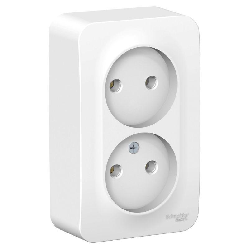 розетка 2-м оп blanca 16а ip20 250в без заземл. без защ. шторок с изолир. пластиной бел. se blnra000211 от BTSprom.by