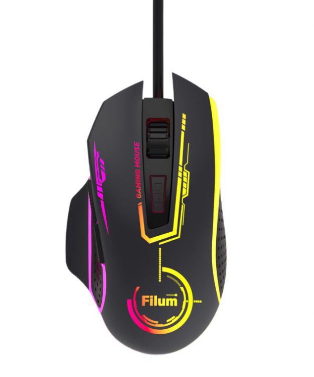 мышь проводная оптическая 6-кл. usb dpi: 8800 windows xp/vista/7/8/10 macos черн. filum fl-gm10-bk от BTSprom.by