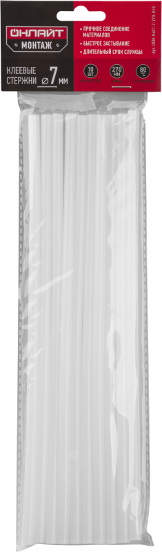 стержень клеевой 90 093 oem-ks01-7-270-h10 7ммх270мм (уп.10шт) онлайт 90093 от BTSprom.by