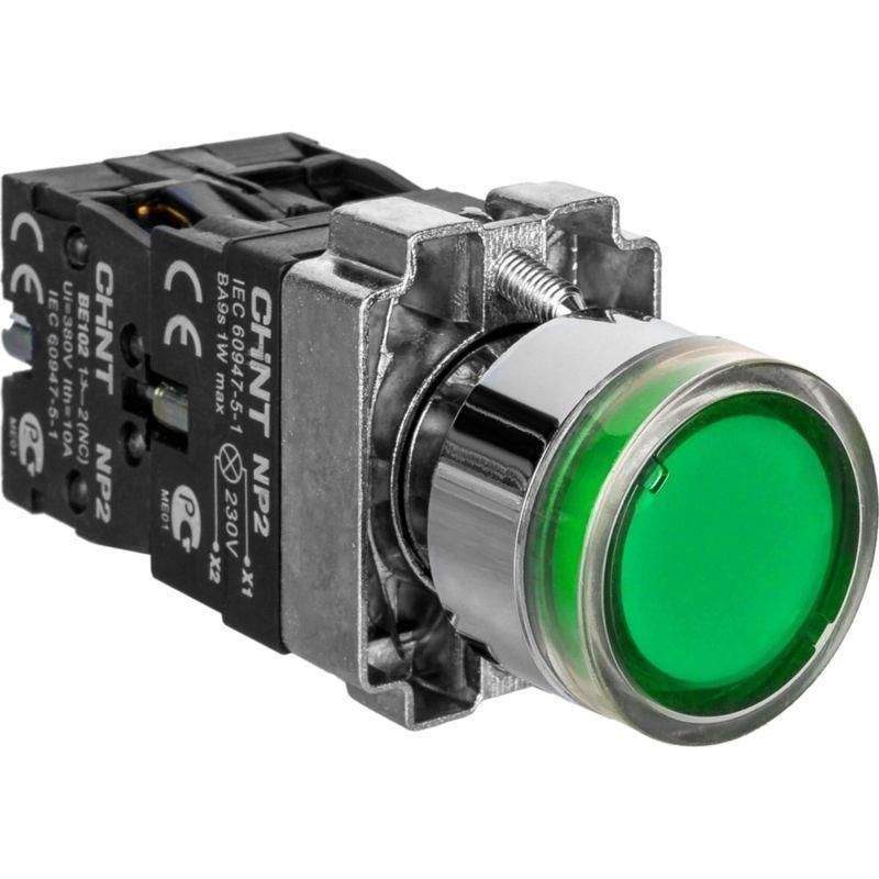 кнопка управления np2-bw3361 1но зел. ac/dc 230в(led) ip40 chint 573831 от BTSprom.by
