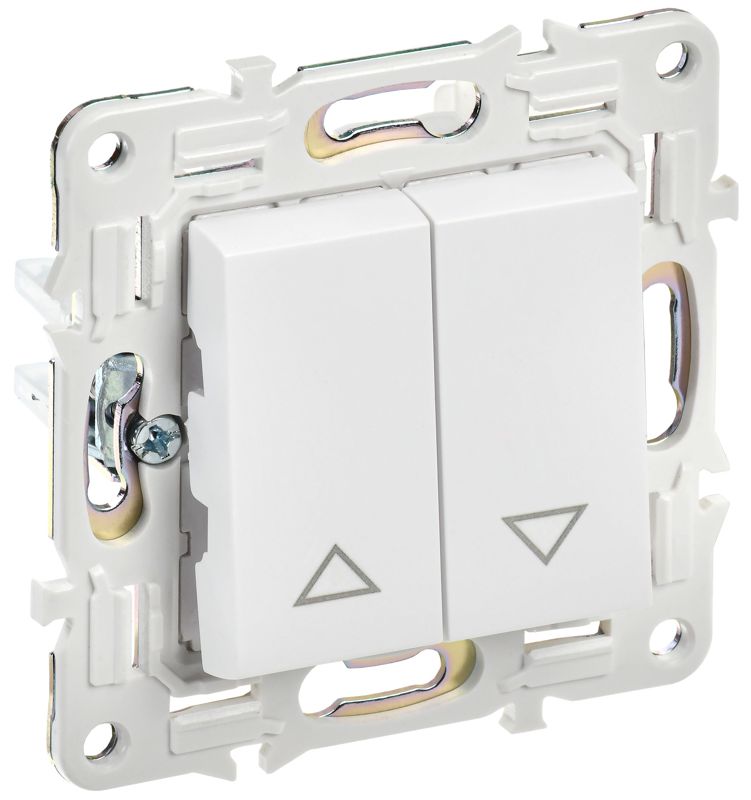 выключатель жалюзи skandy 10а sk-v12w арктич. бел. iek sk-v15-0-10-k01 от BTSprom.by