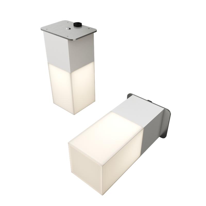 светильник светодиодный rve-lbx-lumo60-plaza5010-2-gr квадрат грильято 2шт 40х40х100мм 6вт встраиваемый 4000к бел. rvelektro rve00003285 от BTSprom.by