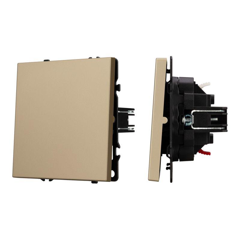 выключатель звонковый arl nobe 1 кл софт-тач зол. песок swt-mkr1-sfpl-gd (250в 10а) arlight 054271(2) от BTSprom.by