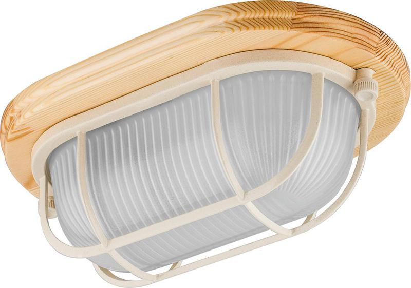 светильник накладной ip54 220в 60вт е27 дерево клен овал с решеткой нбо 04-60-012 11572 feron 11572 от BTSprom.by