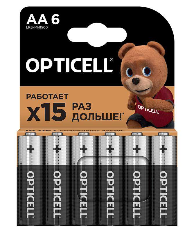 элемент питания алкалиновый aa/lr6 (блист. 6шт) basic opticell 5051006 от BTSprom.by