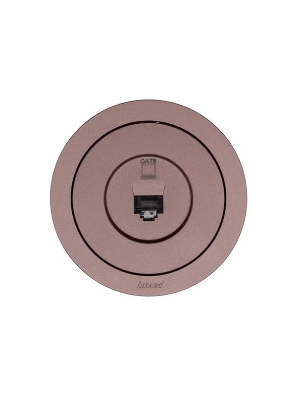  Розетка компьютерная СП OSEN RJ45 кат.6 механизм шоколад LEZARD 743-7388-140 фото в каталоге от BTSprom.by
