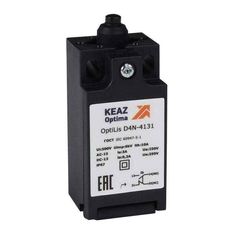выключатель концевой optilis d4n-8132 толкатель роликовый пластик. en 50047 xckt2100p16 кэаз 365315 от BTSprom.by