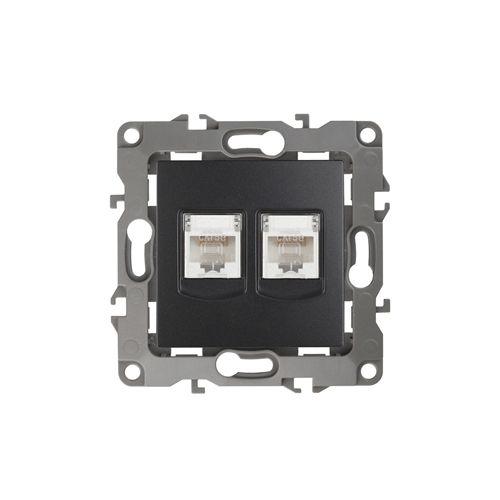 розетка компьютерная 2-м эра12 rj45 12-3108-05 антрацит эра б0014733 от BTSprom.by