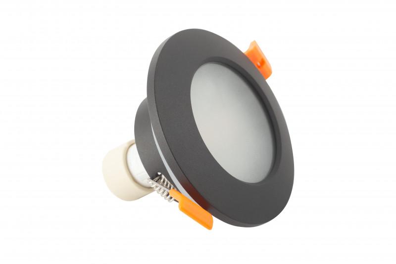  Светильник 50Вт GU10 IP65 встраив. влагозащ. алюм. черн. DENKIRS 633477 фото в каталоге от BTSprom.by