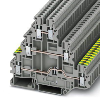 клемма защитного провода ut 2.5-pe/l/l phoenix contact 3214301 от BTSprom.by