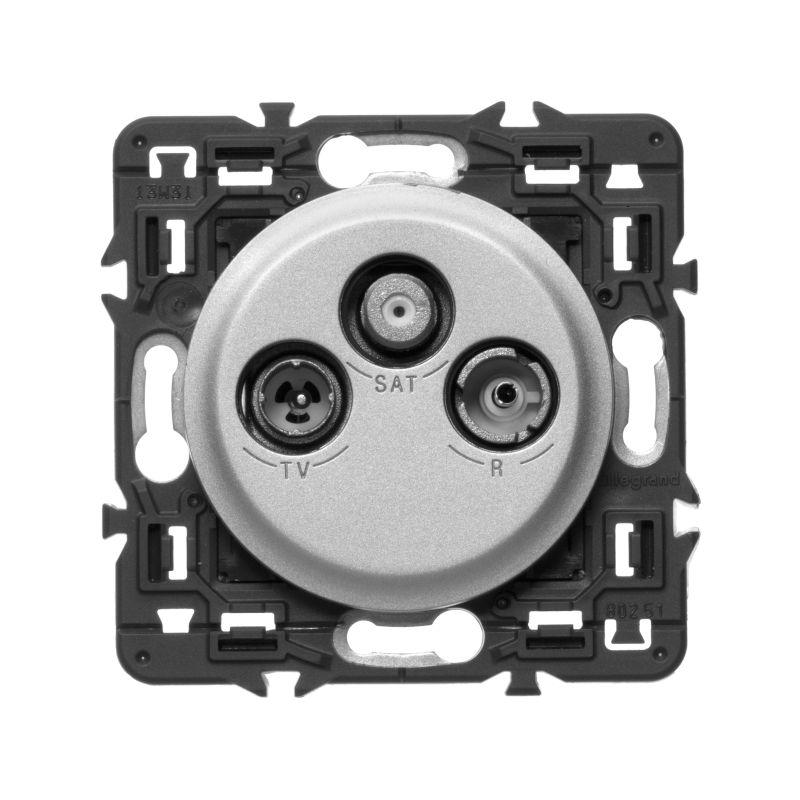  Панель лицевая Celiane для роз инф. TV/FM/SAT титан Leg 068585 фото в каталоге от BTSprom.by