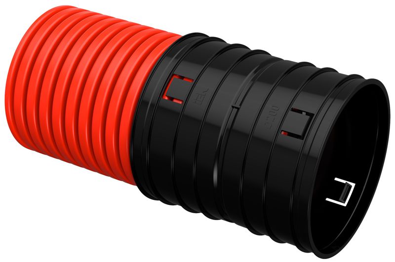 труба гофрированная двустенная пнд жесткая d200мм (дл.5.7м) elasta iek et-tg13-212-200-d57-k04 от BTSprom.by