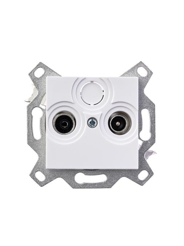  Розетка телевизионная проходная TV/R Levit 7дБ бел. ABB 2CHH083607A6003 фото в каталоге от BTSprom.by