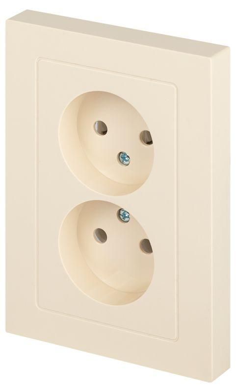 розетка 2-м сп accent 6-204-02 16а ip20 250в 2p al/cu сл. кость intro б0063474 от BTSprom.by