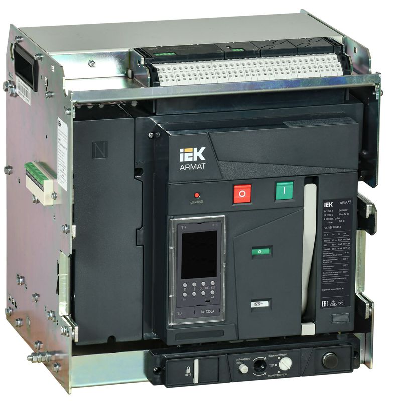 выключатель автоматический воздушный 4п b 1250а 85ка td выдвиж. с комплектом аксессуаров armat iek ar-acb-4vb-085-1250a-tdcf от BTSprom.by
