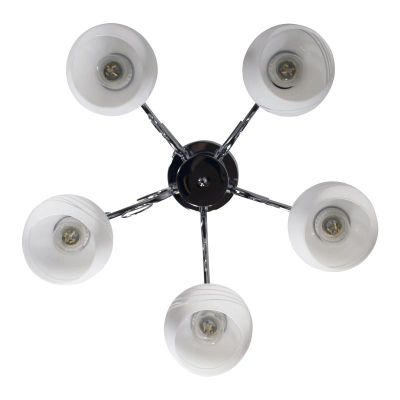  Светильник 11280-3/5 (Плафон 8317) НПБ 01-5х60-158 Е27 ИУ хром Элетех 1005404870 фото в каталоге от BTSprom.by