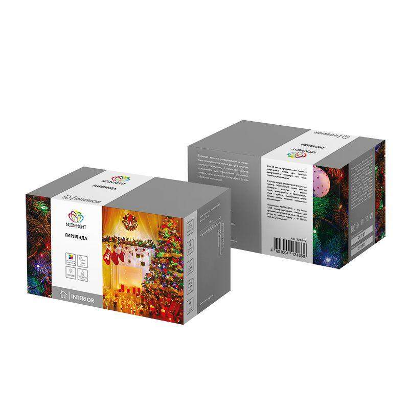 Гирлянда светодиодная "Твинкл Лайт" 15м 120LED мультиколор 6.9Вт IP20 провод ПВХ прозр. Neon-Night 303-199 фото в каталоге от BTSprom.by