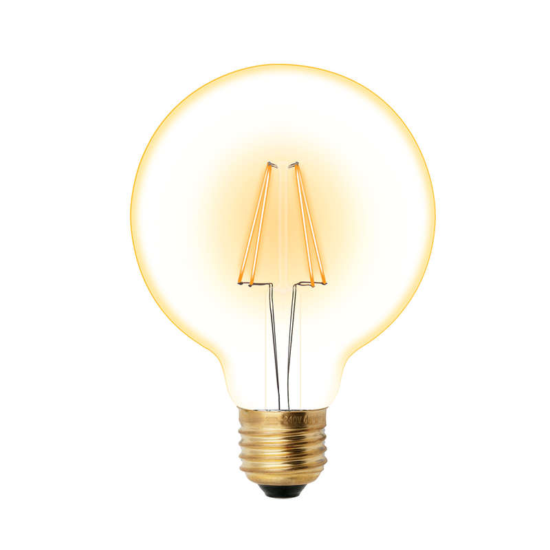 лампа светодиодная led-g95-6w/golden/e27 glv21go vintage форма "шар" зол. колба упак. картон uniel ul-00002359 от BTSprom.by