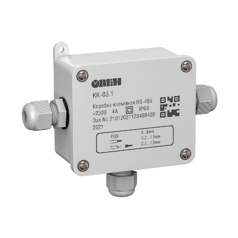 коробка клеммная кк-03.2 rs-485 овен 104588 от BTSprom.by