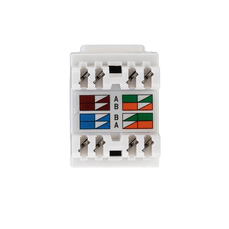  Модуль Keystone Jack RJ-45(8P8C) UTP неэкранир. кат.6 тип 180град. с пылезащитной шторкой бел. PRO Rexant 02-0254-1 фото в каталоге от BTSprom.by