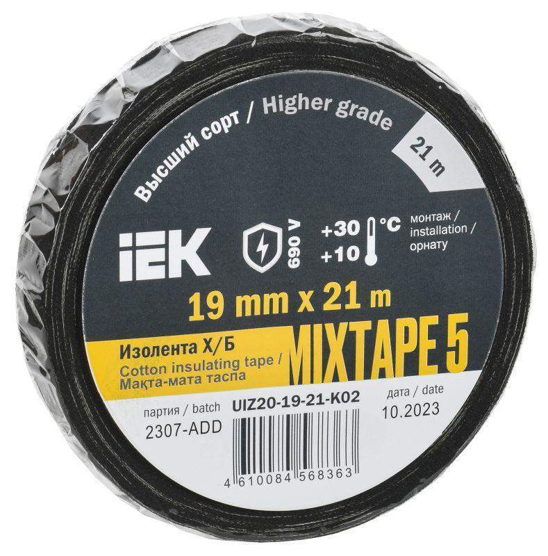 изолента х/б 19мм 21м mixtape 5 iek uiz20-19-21-k02 от BTSprom.by