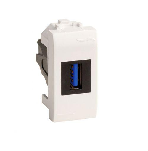 розетка мультимедийная brava 1мод. usb 3.0 бел. dkc 76300b от BTSprom.by