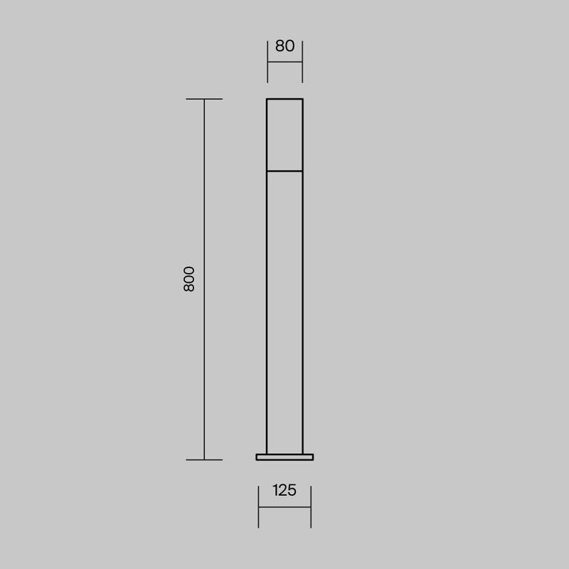  Светильник Willis 1х60Вт E27 IP54 ландшафтный Maytoni O418FL-01GR1 фото в каталоге от BTSprom.by
