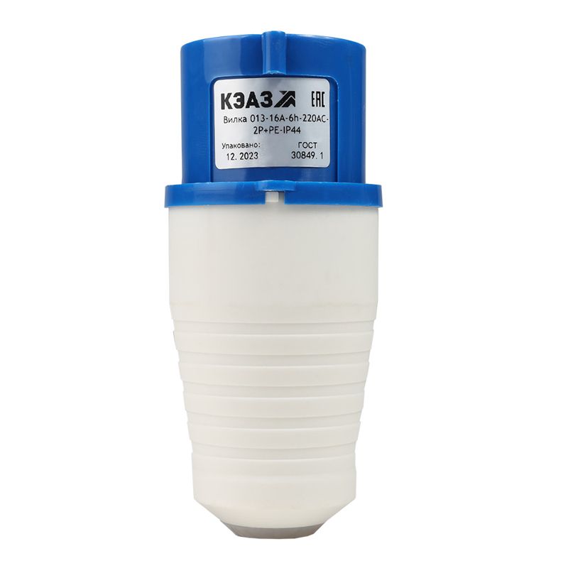  Вилка кабельная 013 16А 220AC 2P+PE 6ч IP44 КЭАЗ 222735 фото в каталоге от BTSprom.by