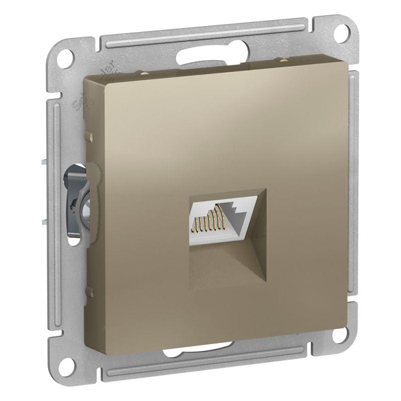 розетка компьютерная atlasdesign rj45 кат.5e механизм шампань se atn000583 от BTSprom.by