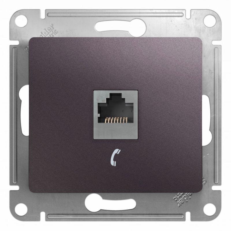 розетка телефонная 1-м glossa rj11 механизм сиренев. туман se gsl001481t от BTSprom.by