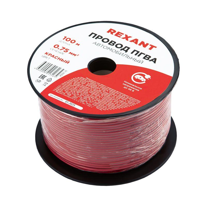  Провод ПГВА 0.75 К бухта (м) Rexant 01-6504 фото в каталоге от BTSprom.by